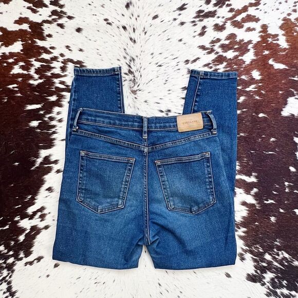 Everlane High Rise Ankle Skinny Medium Blue Wash Designer Jean Sz 28 - Picture 4 of 6
